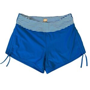 Lucy Women's Athletic Shorts - Blue and White